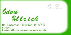 odon ullrich business card